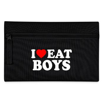 I love eat boys - Pencil Case - black - Front