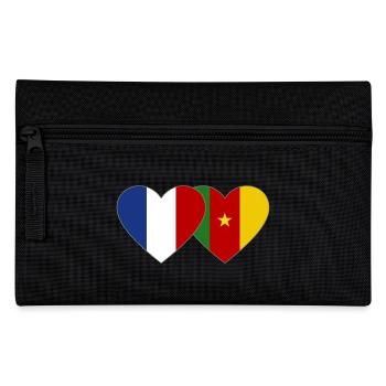 France Drapeau Cameroun Cœur - Trousse - noir - Devant