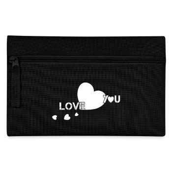 Je t’aime cœurs blancs - Trousse - noir - Devant
