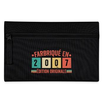 2007 Cadeau Anniversaire 2007 Fabriqué en 2007 - Trousse - noir - Devant