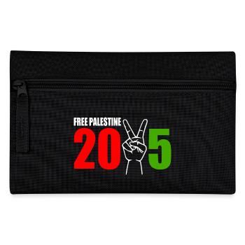 Free palestine 2025 - Pencil Case - black - Front