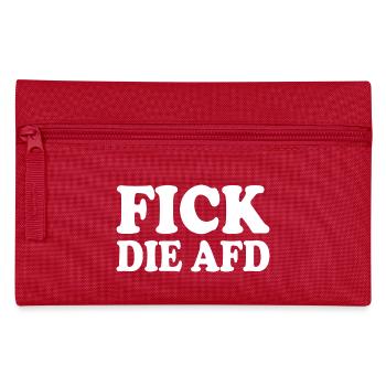 Fick die afd - Federtasche - Rot - Vorne