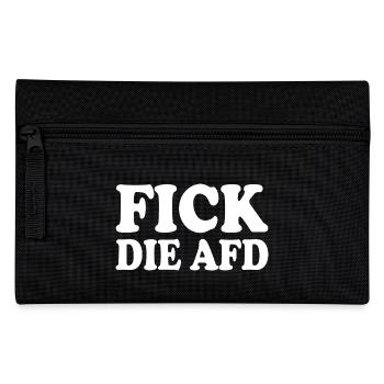 Fick die afd - Federtasche - Schwarz - Vorne