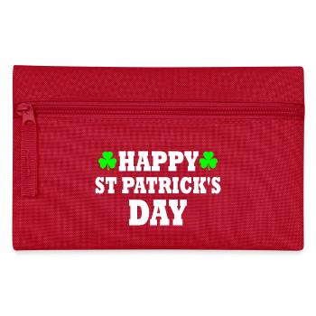 happy st patrick's day - Pencil Case - red - Front