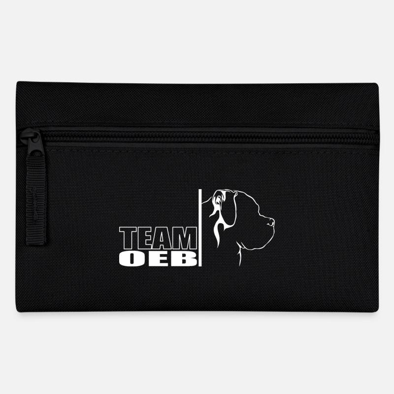 TEAM OEB Old English Bulldog Hunde Hund Wilsigns - Federtasche - Schwarz