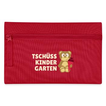 Teddy Tschüss Kindergarten - Federtasche - Rot - Vorne