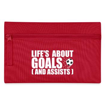 Life's about goals and assists - Trousse - rouge - Devant