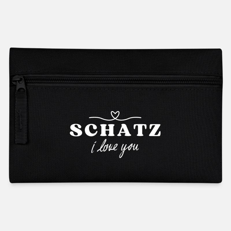 Schatz- I love you - Federtasche - Schwarz