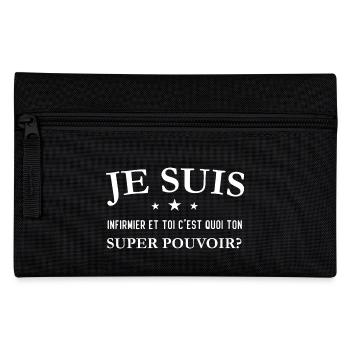 Krankenschwester Hemd • Superkraft Krankenschwester Geschenk - Federtasche - Schwarz - Vorne