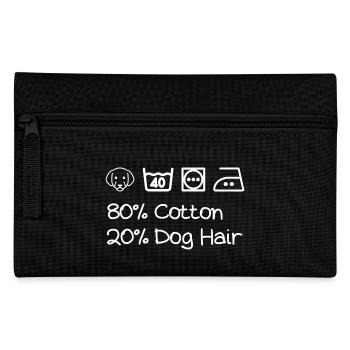 80% coton, 20% poils de chien - Poils de chien - Trousse - noir - Devant