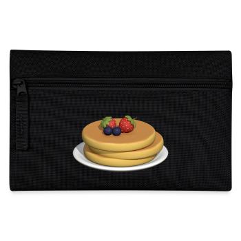 Pancake Stack with Berries - Pencil Case - black - Front