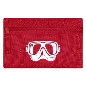 Einfache Taucherbrille Logo Style - Federtasche - Rot - Vorne