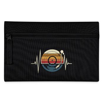 Vinyle Disques Battement de coeur Musique - Trousse - noir - Devant