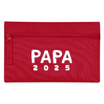 papa 2025 - Vaterschaft und Geburt - Federtasche - Rot - Vorne