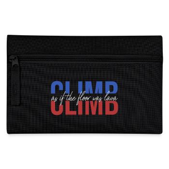 der flur ist lava bouldern klettern climb retro - Federtasche - Schwarz - Vorne