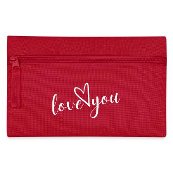 love you - Federtasche - Rot - Vorne
