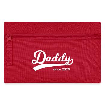 Papa depuis 2025 – Scénario vintage - Trousse - rouge - Devant