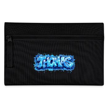 Graffiti Thomas Name Gift Ideal Printable - Pencil Case - black - Front