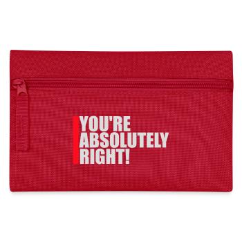 You're Absolutely Right Lustig Sarkastisch KI Logo - Federtasche - Rot - Vorne