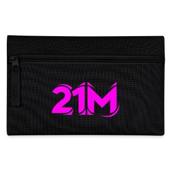 21M Bitcoin Supply Crypto Design21 Limit Millionen - Federtasche - Schwarz - Vorne
