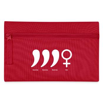 KOMMA KOMMA KOMMA HER – JGA PARTY MALLE DESIGN - Federtasche - Rot - Vorne