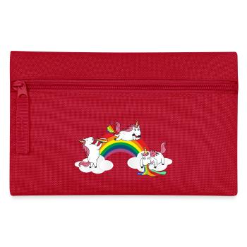 Unicorn while drinking puke farts - Pencil Case - red - Front
