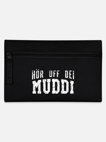 Hör uff dei Muddi - Federtasche - Schwarz