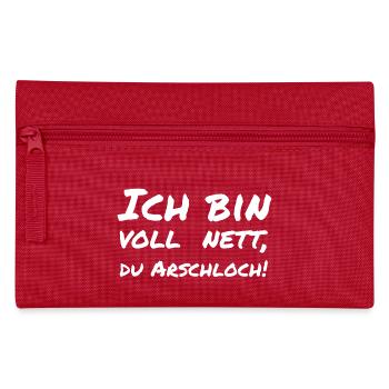 Je suis très gentil, connard! - Trousse - rouge - Devant