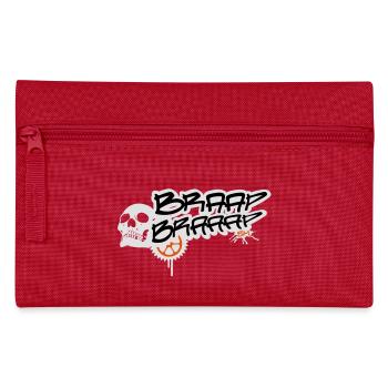 BRAAP BRAAAP MACHINE SKULL - Federtasche - Rot - Vorne