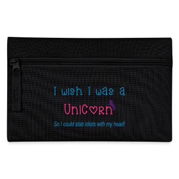 Unicorn - Pencil Case - black - Front
