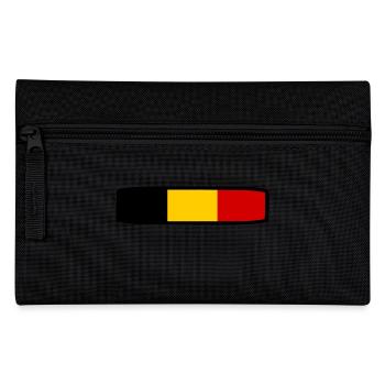 Belgische Flagge - Federtasche - Schwarz - Vorne