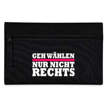 GEH WÄHLEN - Federtasche - Schwarz - Vorne