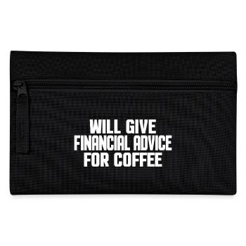 Funny Financial Advisor Accountant - Coffee Lovers - Pencil Case - black - Front