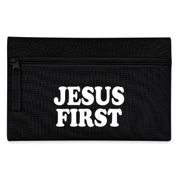 Jesus first - Federtasche - Schwarz - Vorne