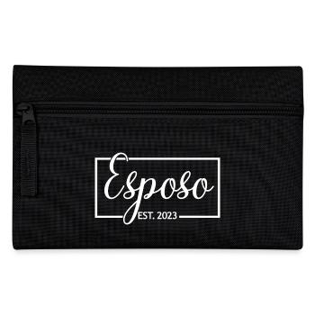 Esposo Est. 2023 Mariage cadeau du marié de fiançailles - Trousse - noir - Devant
