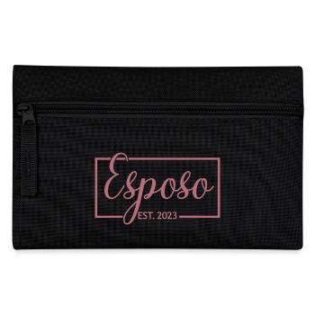 Esposo Est. 2023 Mariage cadeau du marié de fiançailles - Trousse - noir - Devant