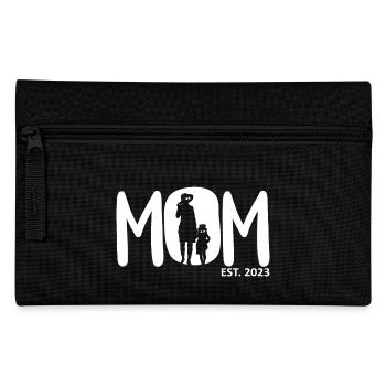 Mom Est. 2023, Mom To Be, Pregnancy Announcement - Pencil Case - black - Front