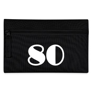 80. 80 JAHRE. 80-JÄHRIGES JUBILÄUM. GEBURTSTAG 80 JAHRE. - Federtasche - Schwarz - Vorne