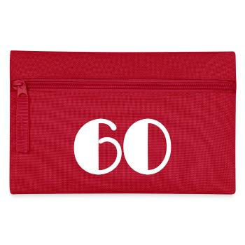 60. ANNIVERSARY. HAPPY BIRTHDAY - Pencil Case - red - Front