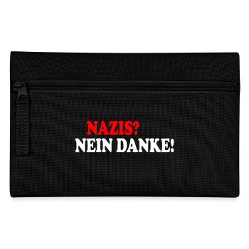Nazis nein danke - Federtasche - Schwarz - Vorne