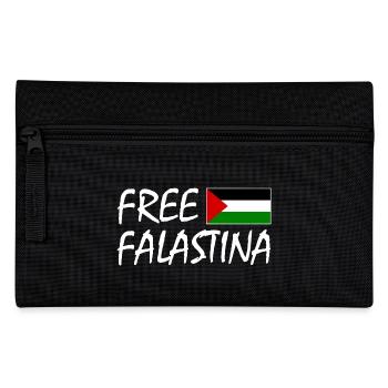 Free palestine - Federtasche - Schwarz - Vorne