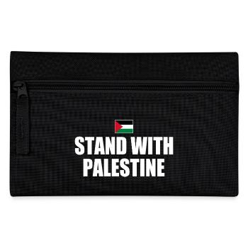 I stand with palestine - Pencil Case - black - Front
