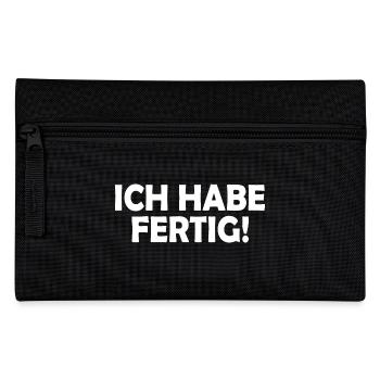 Ich habe fertig - Federtasche - Schwarz - Vorne