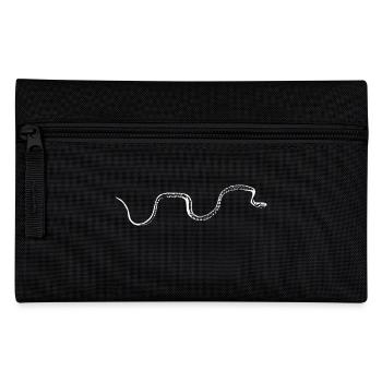 Schlange weiß - Federtasche - Schwarz - Vorne