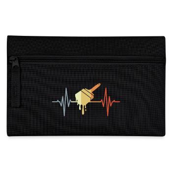 Painting Brush Heartbeat - Pencil Case - black - Front