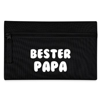Bester Papa Weiß - Federtasche - Schwarz - Vorne