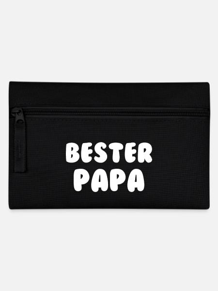 Bester Papa Weiß - Federtasche - Schwarz