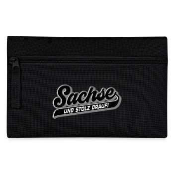 Sachse und Stolz drauf | Farben änderbar - Federtasche - Schwarz - Vorne