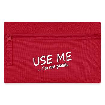 USE ME - I'M NOT PLASTIC - Federtasche - Rot - Vorne