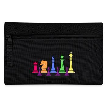 Schach Schachmatt Schachspieler Schachfamilie - Federtasche - Schwarz - Vorne